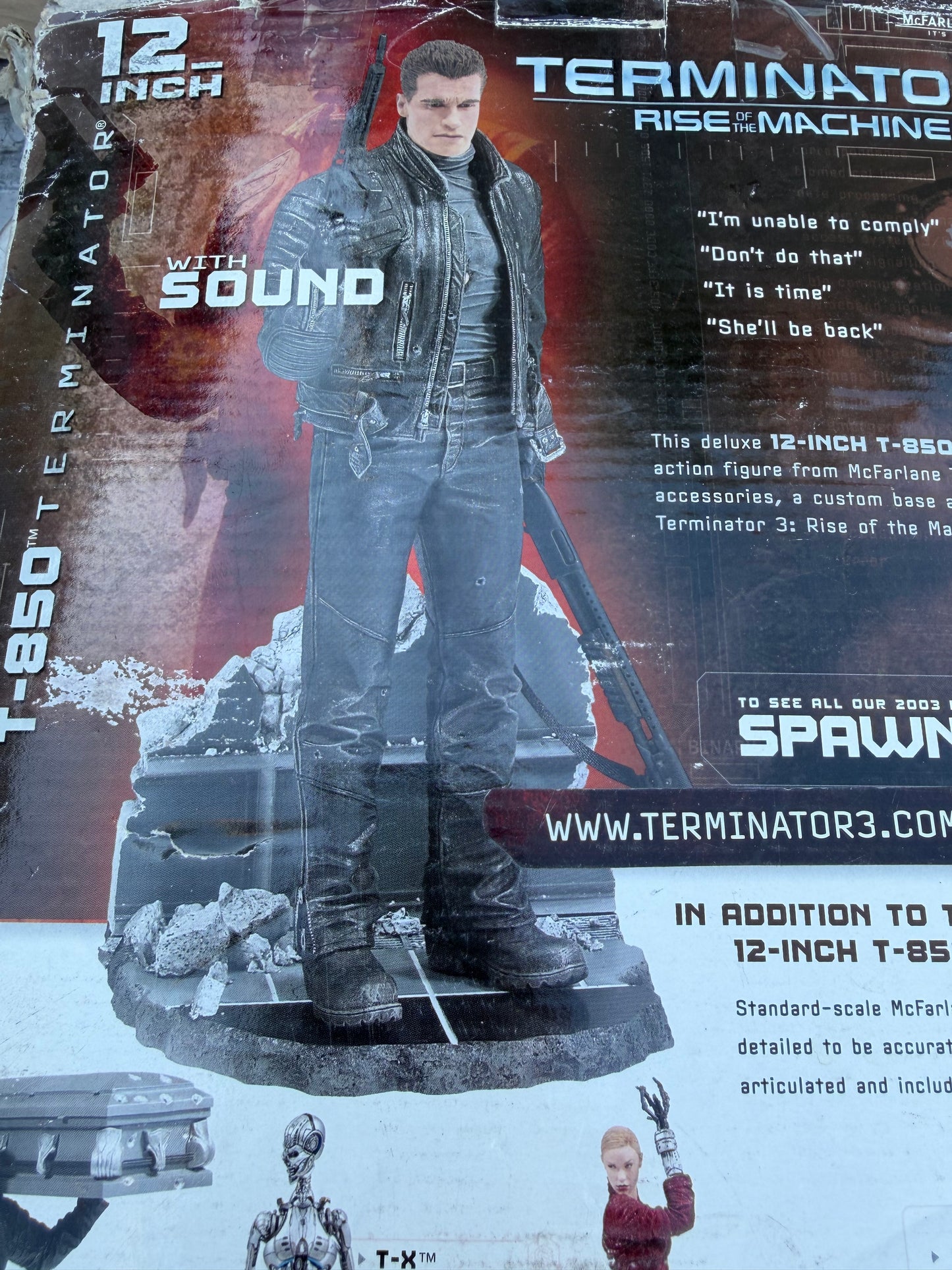 Terminator Arnold  T-850 12 inch action figure with sound new …