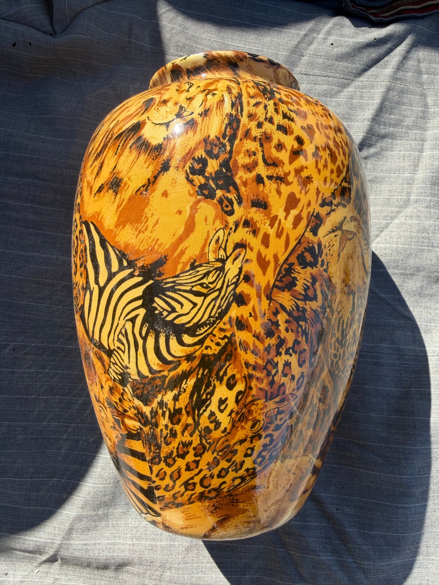 Africa animal vase collection 8 inch tall Africa art vase…