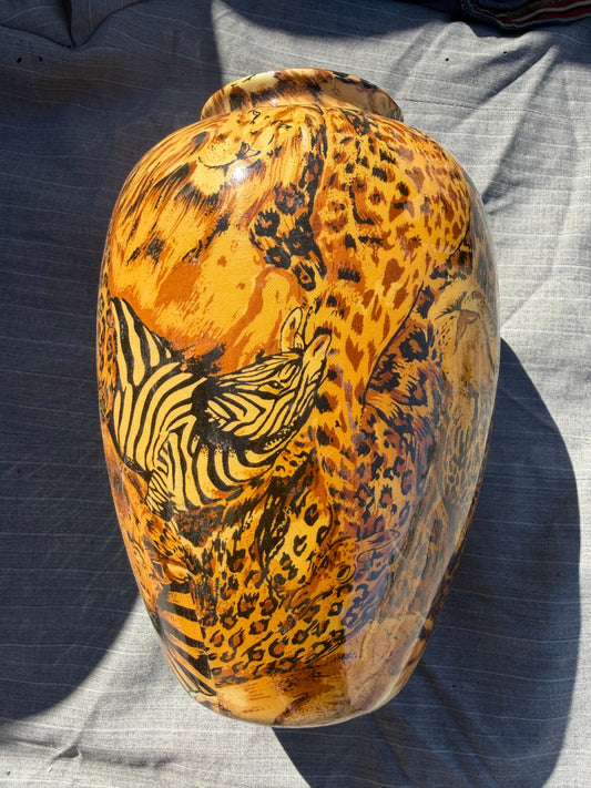 Africa animal vase collection 8 inch tall Africa art vase…