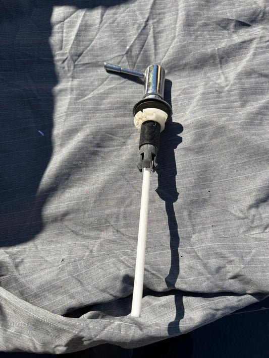 Crome soap dispenser pump no bottle but deep pump action…