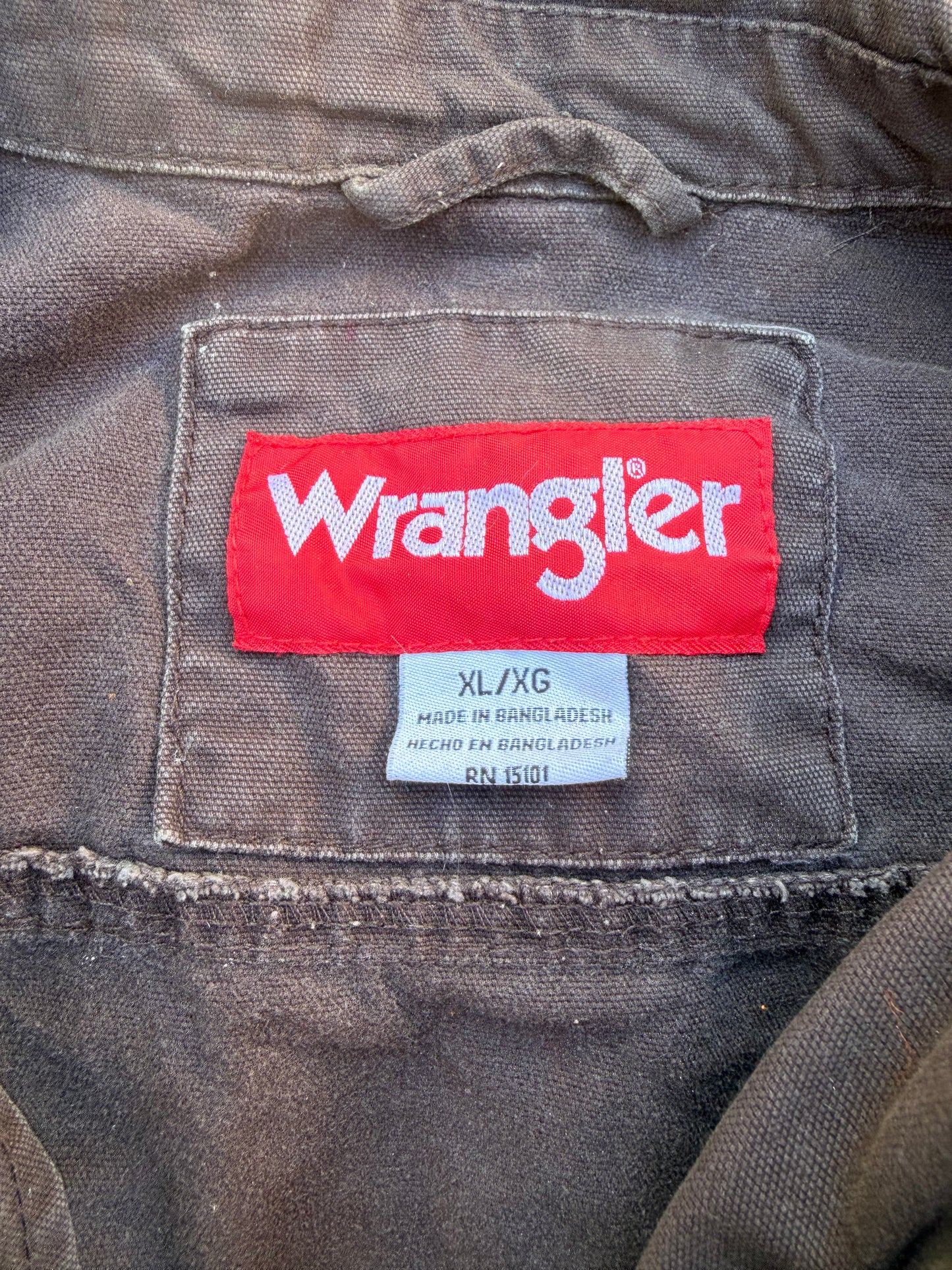 Wangler western wear denim brown jacket cotton jacket size XL …
