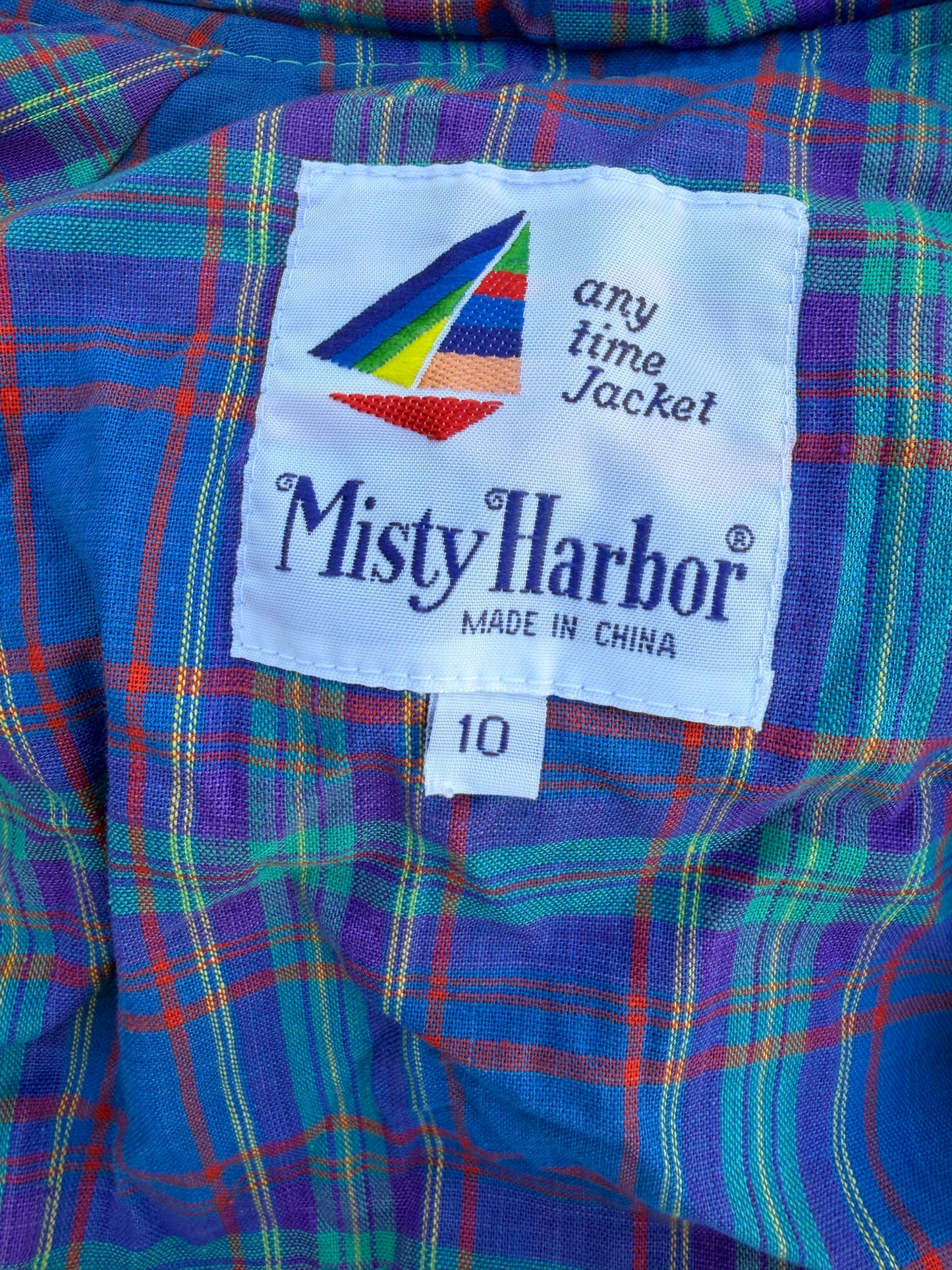 Misty Harbor rain coat size 10 green rainy day coat with cloth liner…