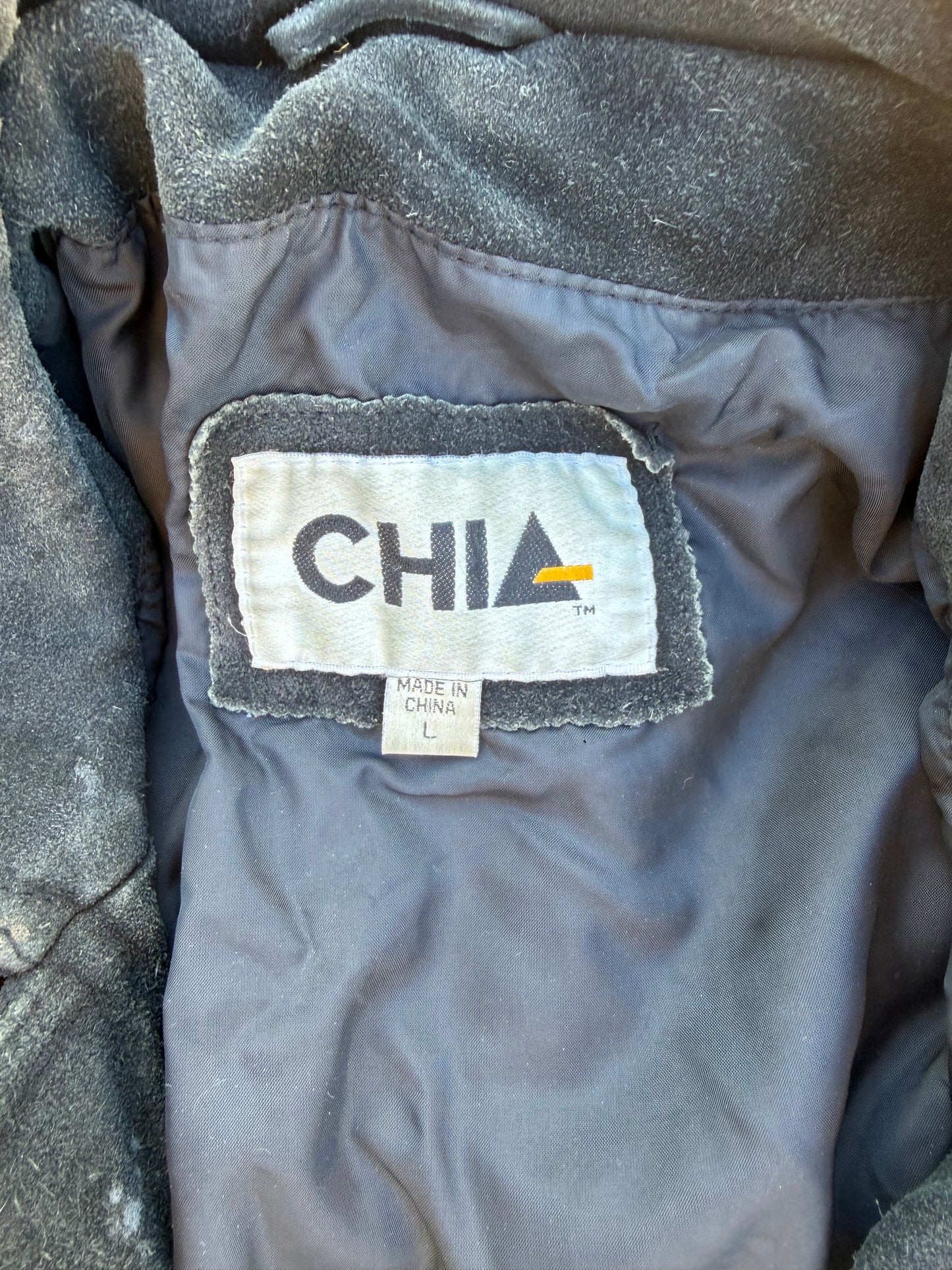 Chia real leather jacket coat ladies size half cut Large Older Native American style coat with leather tassels…