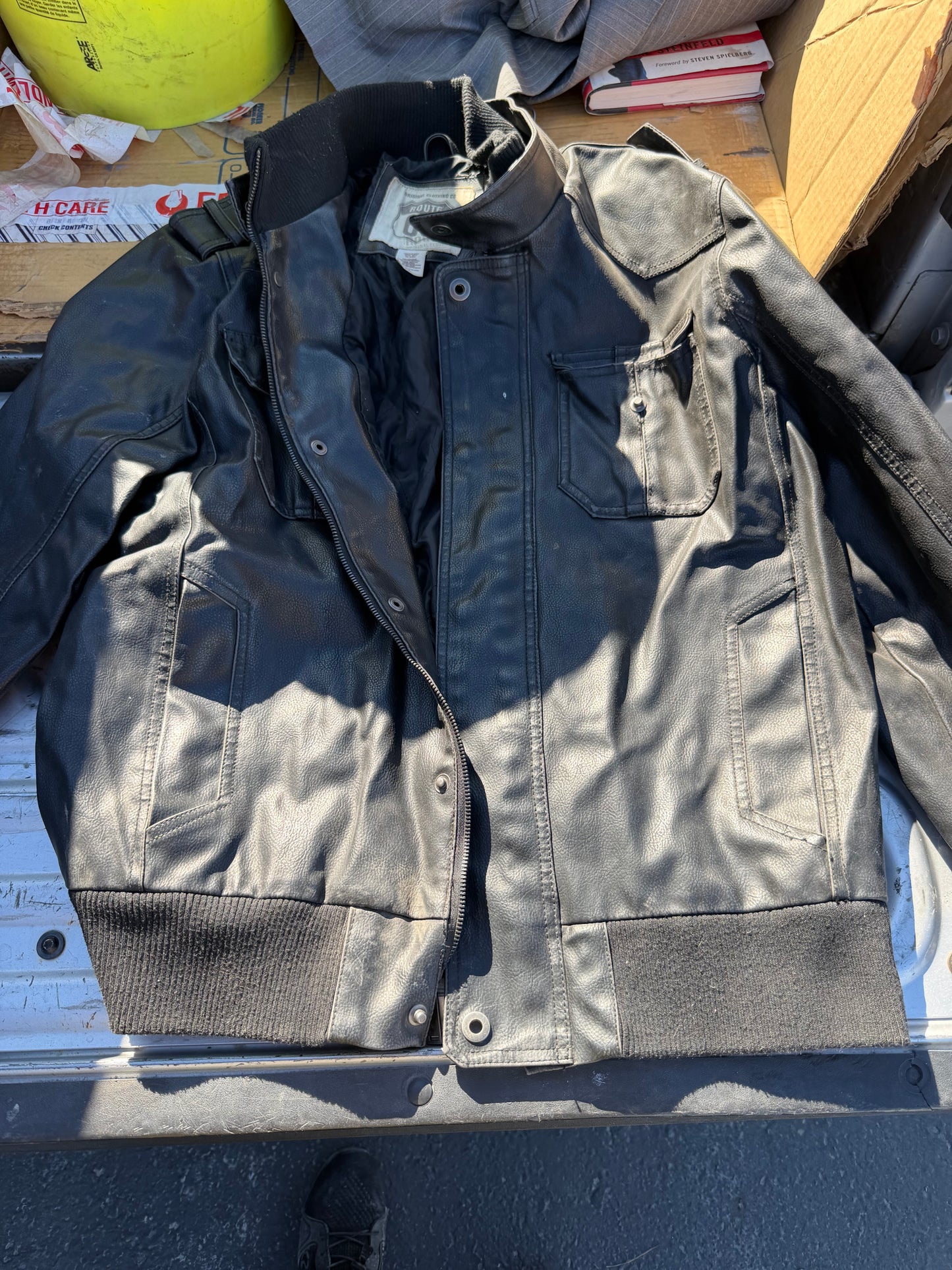 Route 66 clothing company official  line real Leather coat dark brown color size XL …