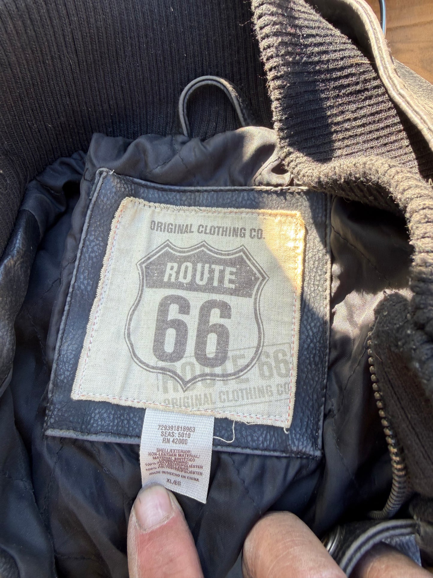 Route 66 clothing company official  line real Leather coat dark brown color size XL …