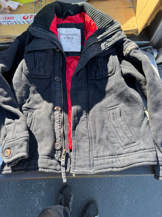 Abercrombie and Fitch of New York coat heavy winter coat size Large dark Blue color …