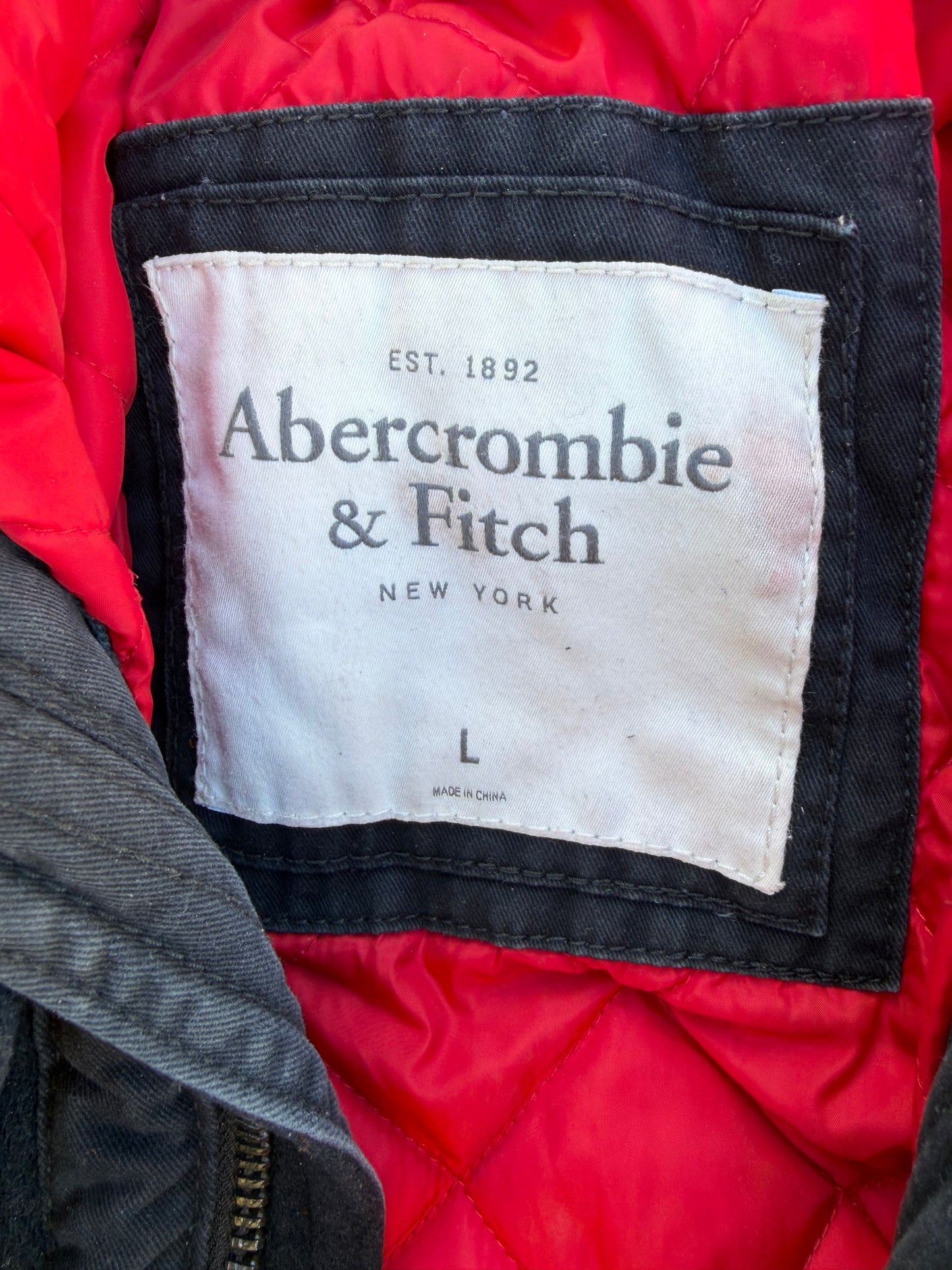 Abercrombie and Fitch of New York coat heavy winter coat size Large dark Blue color …