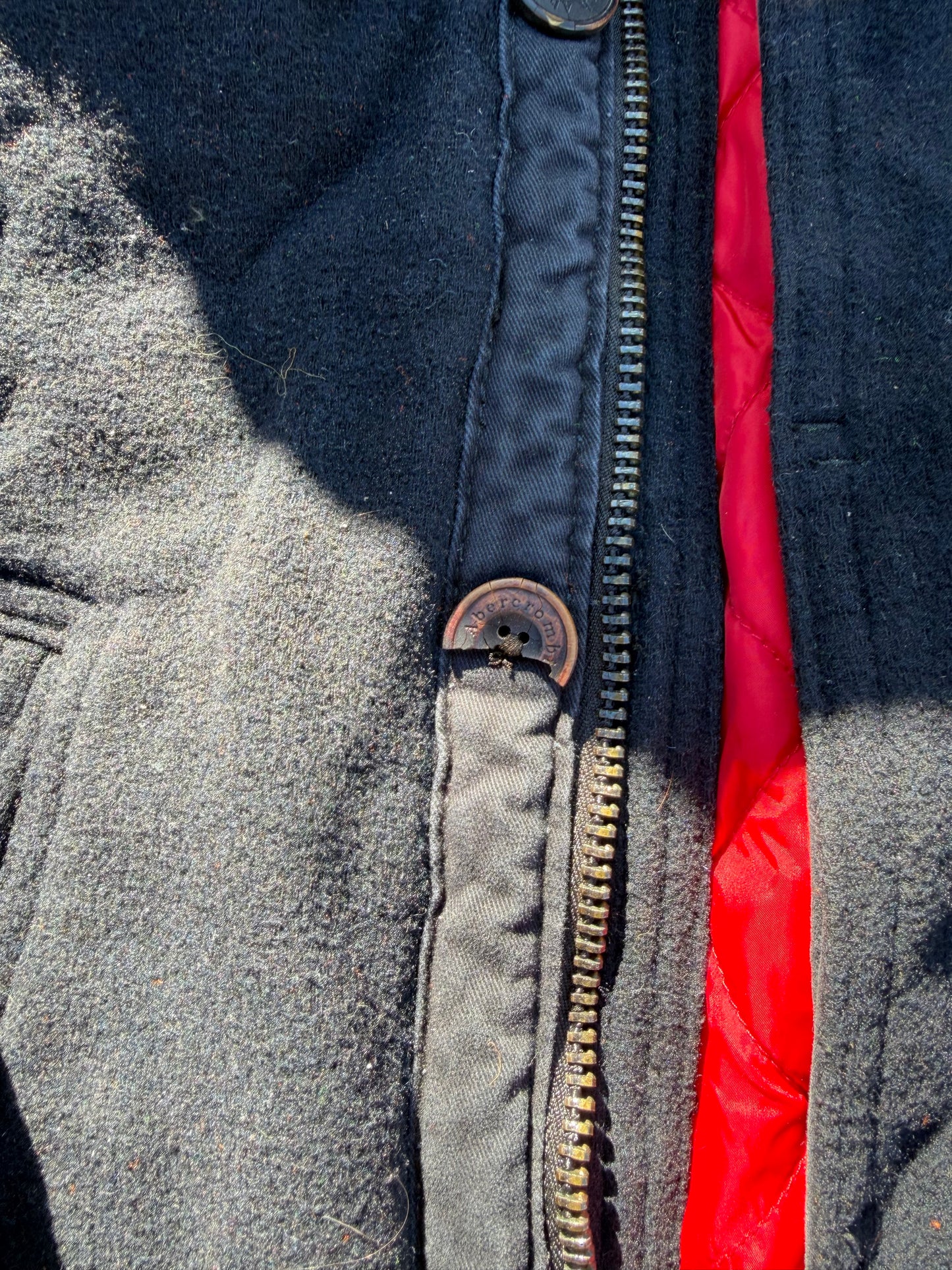Abercrombie and Fitch of New York coat heavy winter coat size Large dark Blue color …