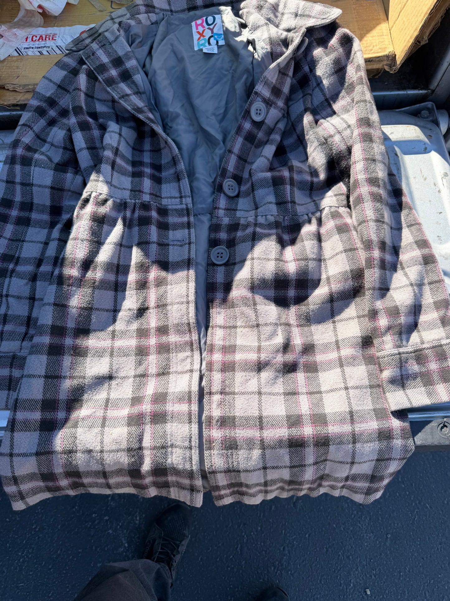 Roxy clothing line ladies full coat size Large button up coat …
