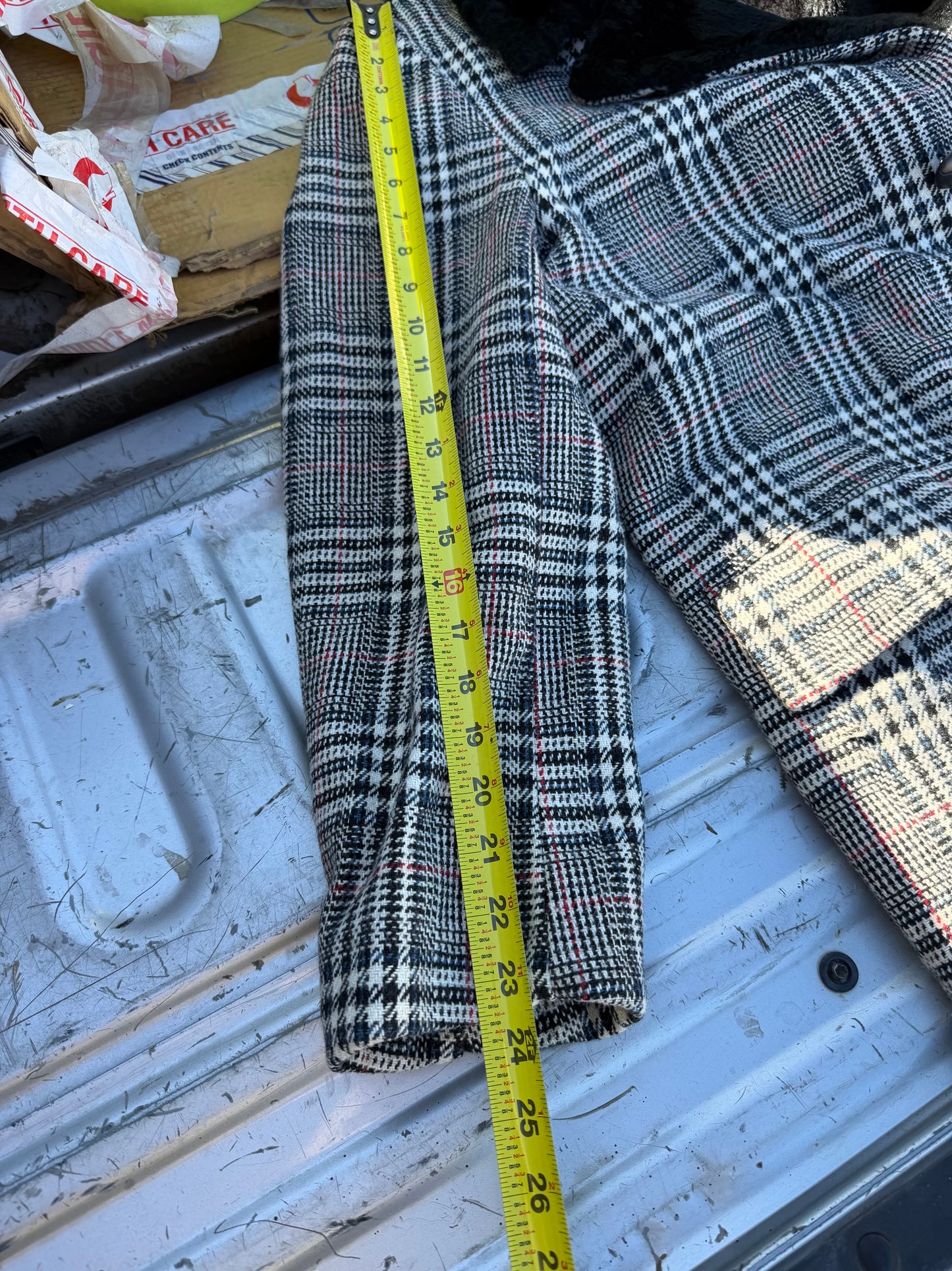 Weather Caster of New York women’s size XL plaid coat …