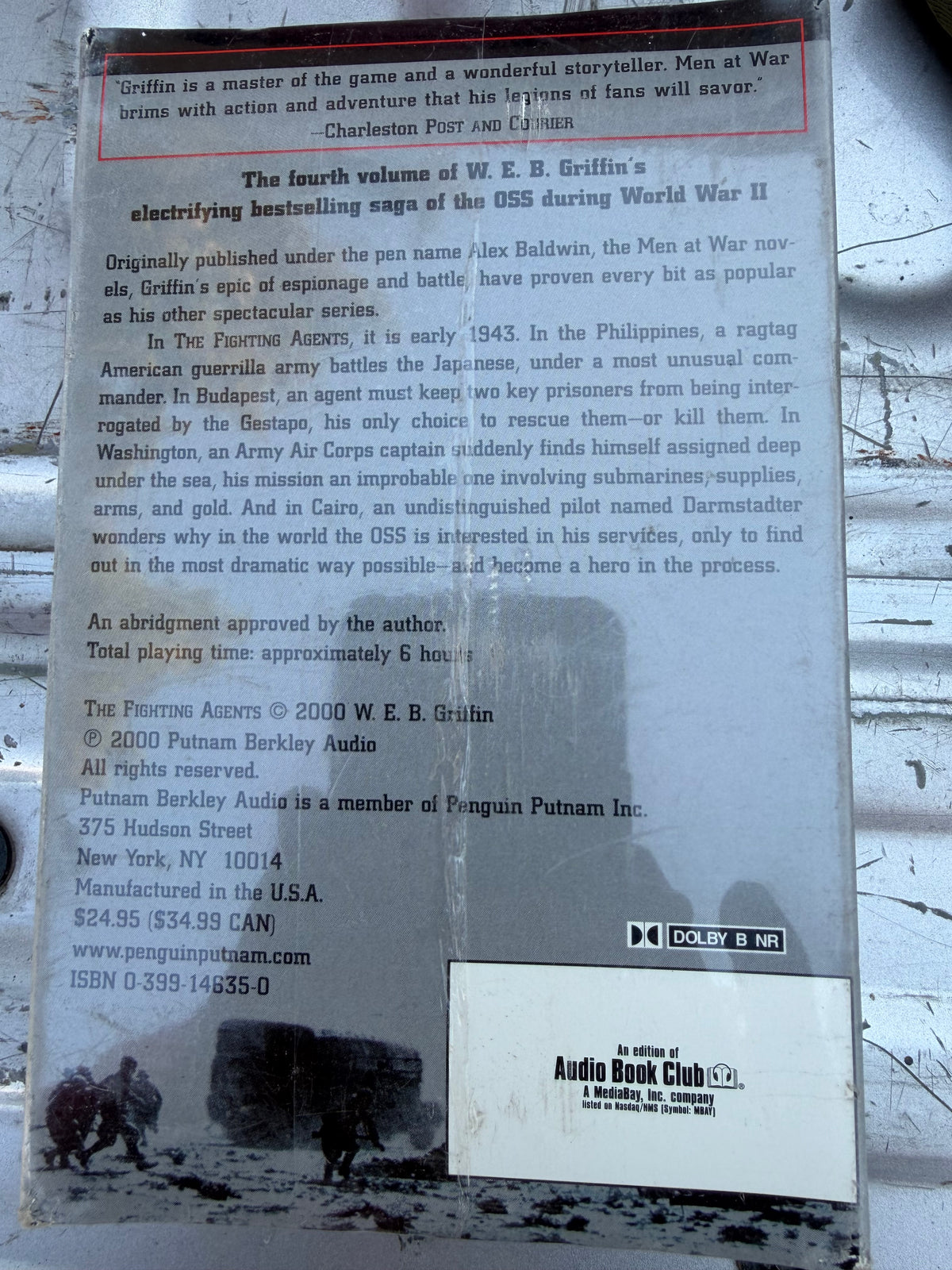 Fighting Agents book on tape 4 cassette tape new sealed …