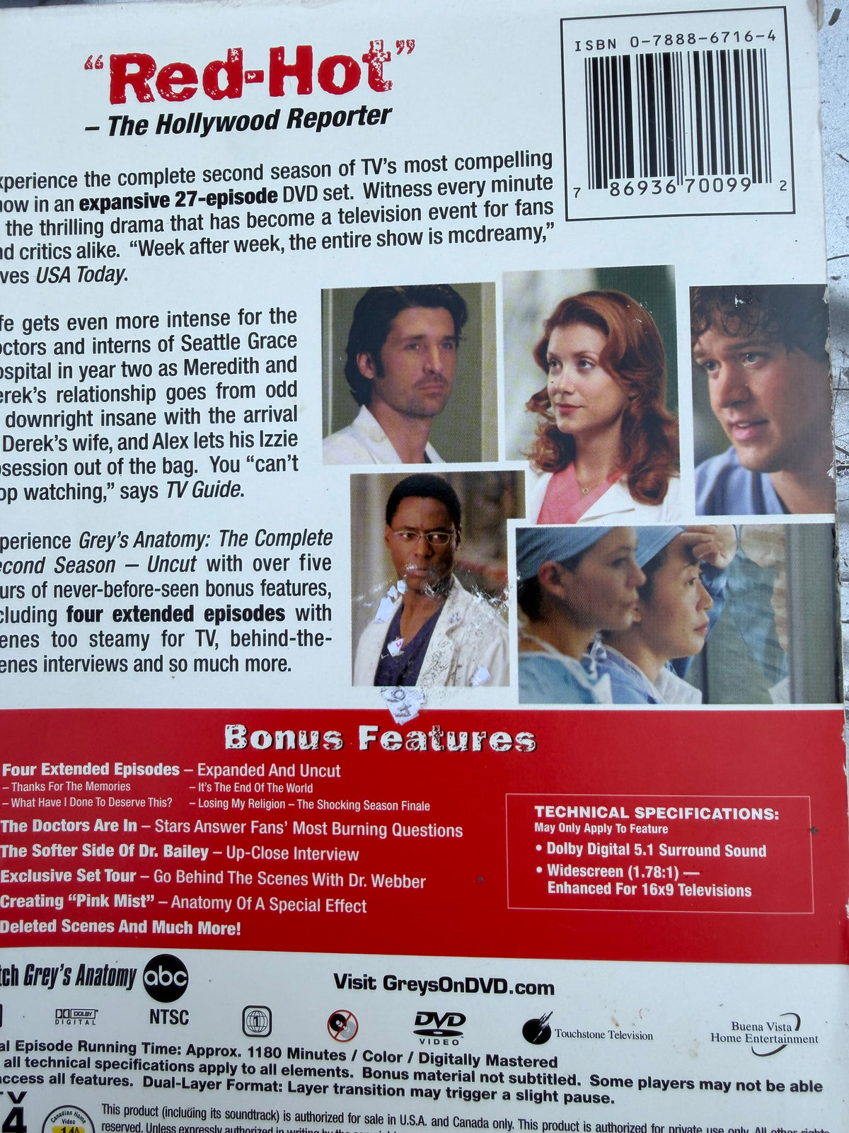 Gray’s Atatomy complete 2 season used DVD…