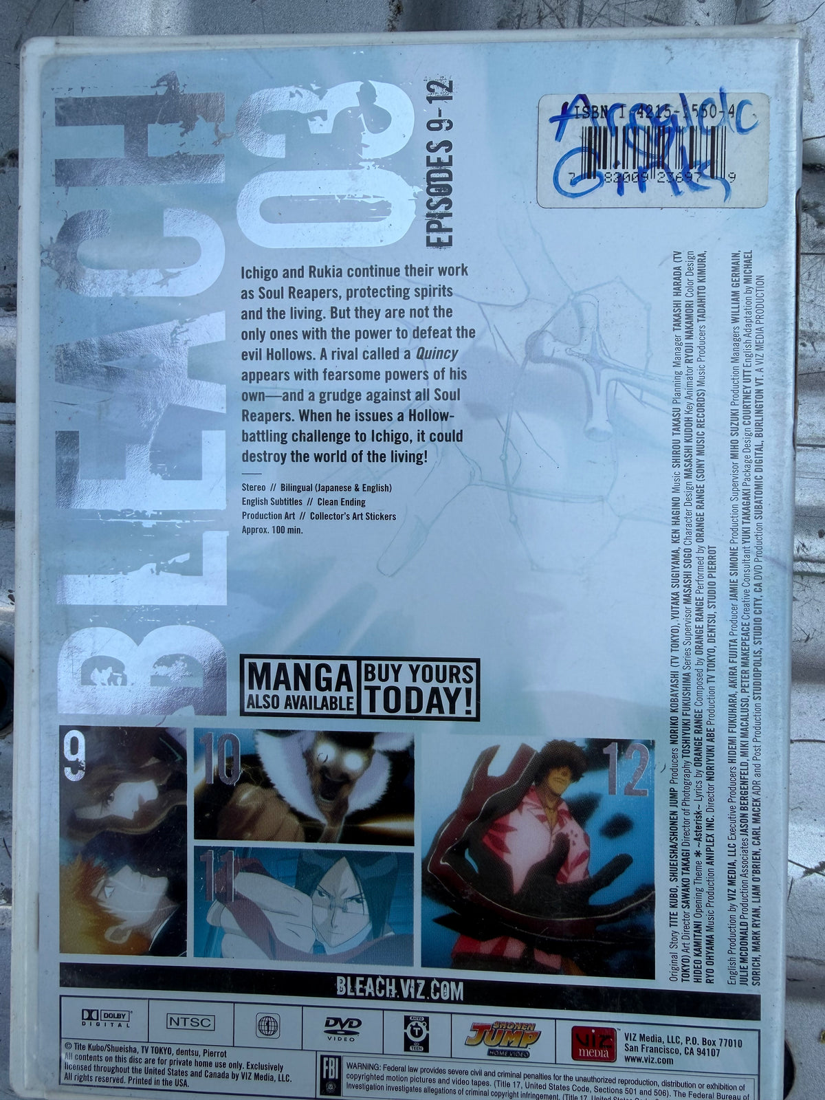 Bleach anime series volume three used…