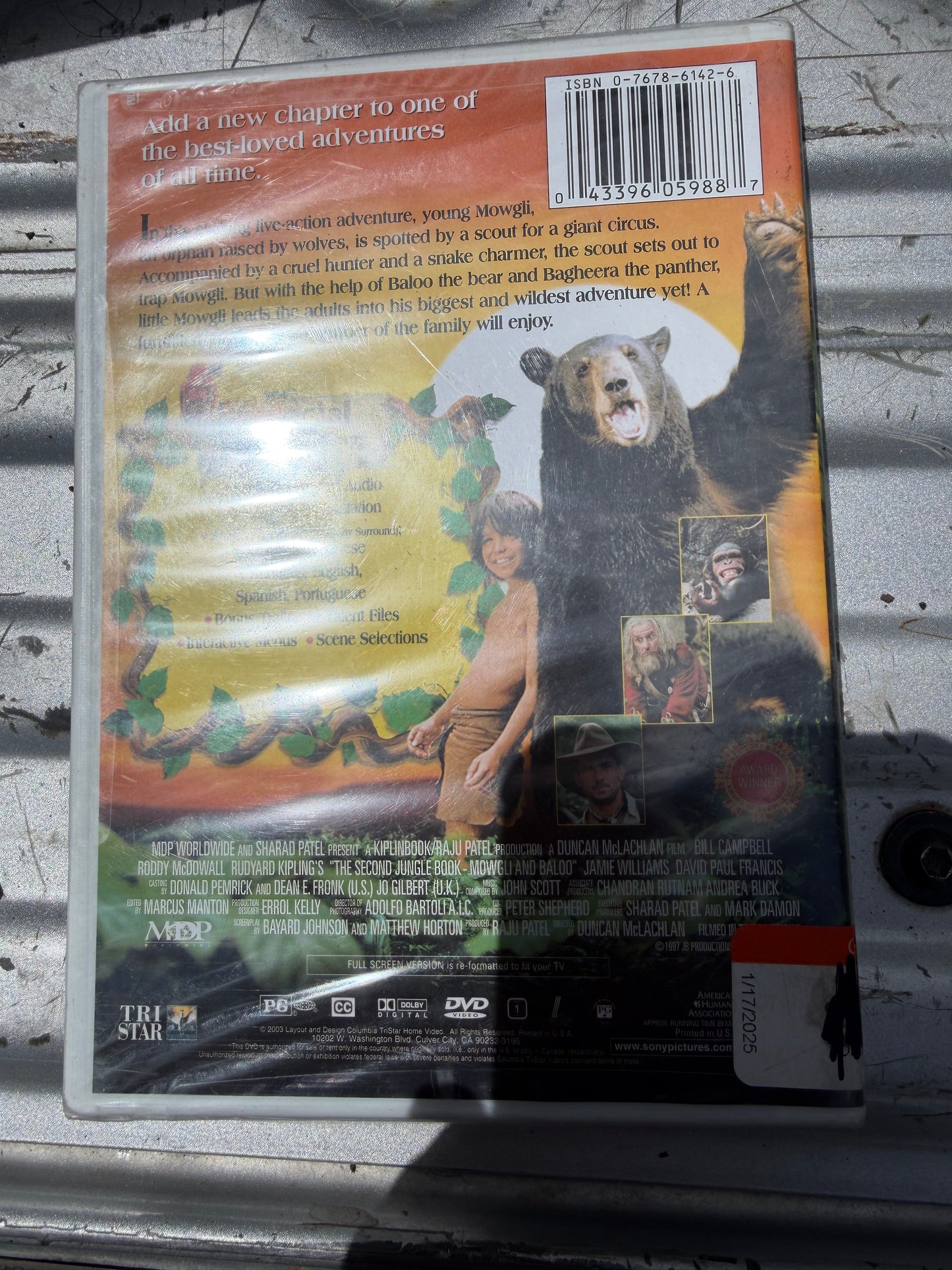 Jungle Book dvd movie live actors version rated pg Mowgli And Baloo…