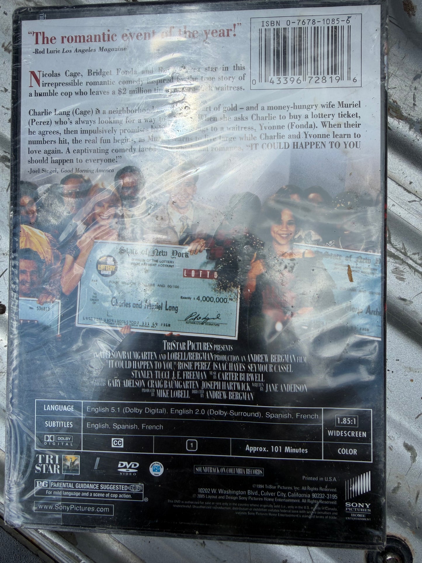 It Could Happen to You  DVD movie with Nicholes Cage new sealed….
