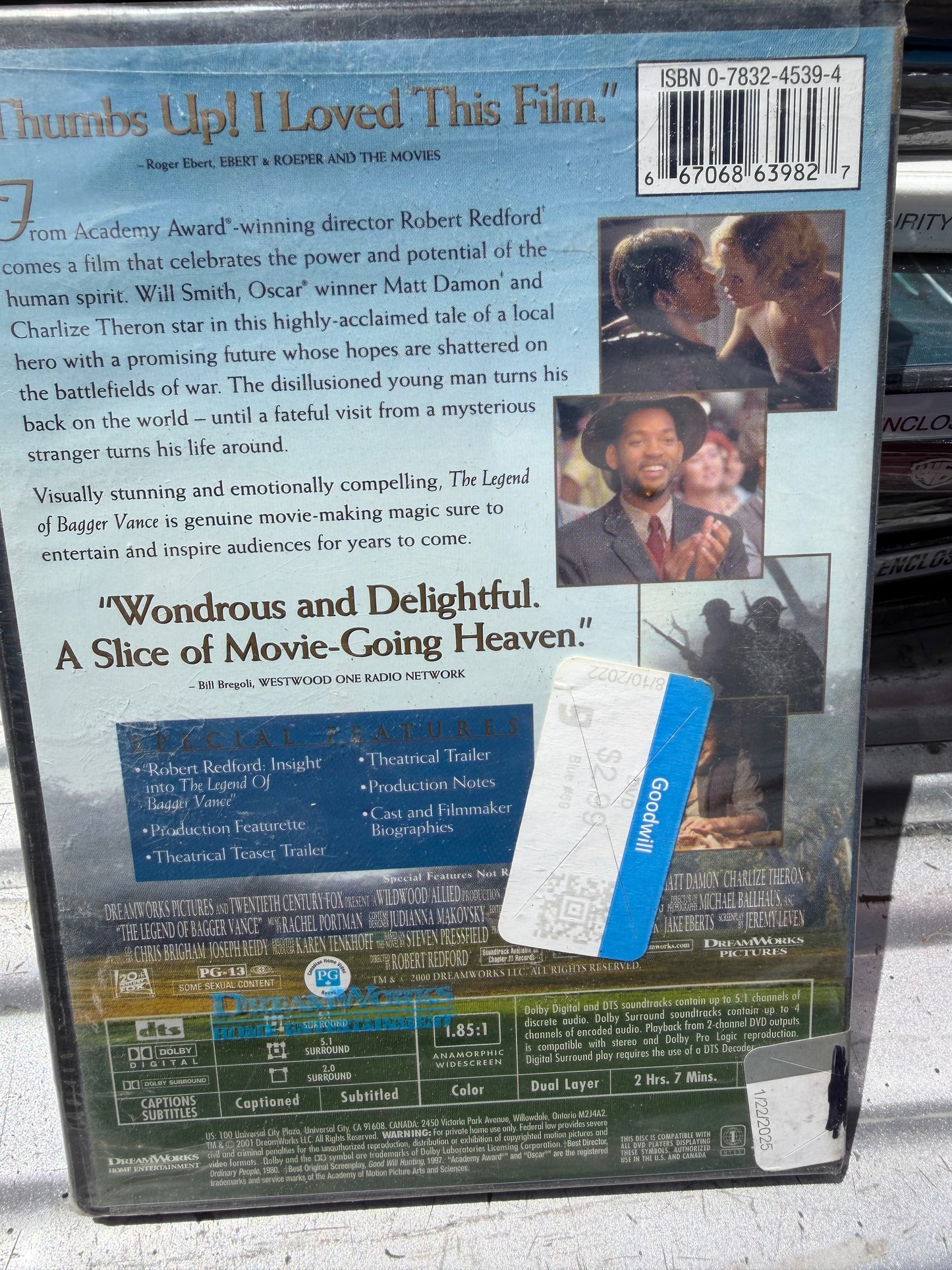 The Legend of Bagger Vance DVD movie with Will Smith new …