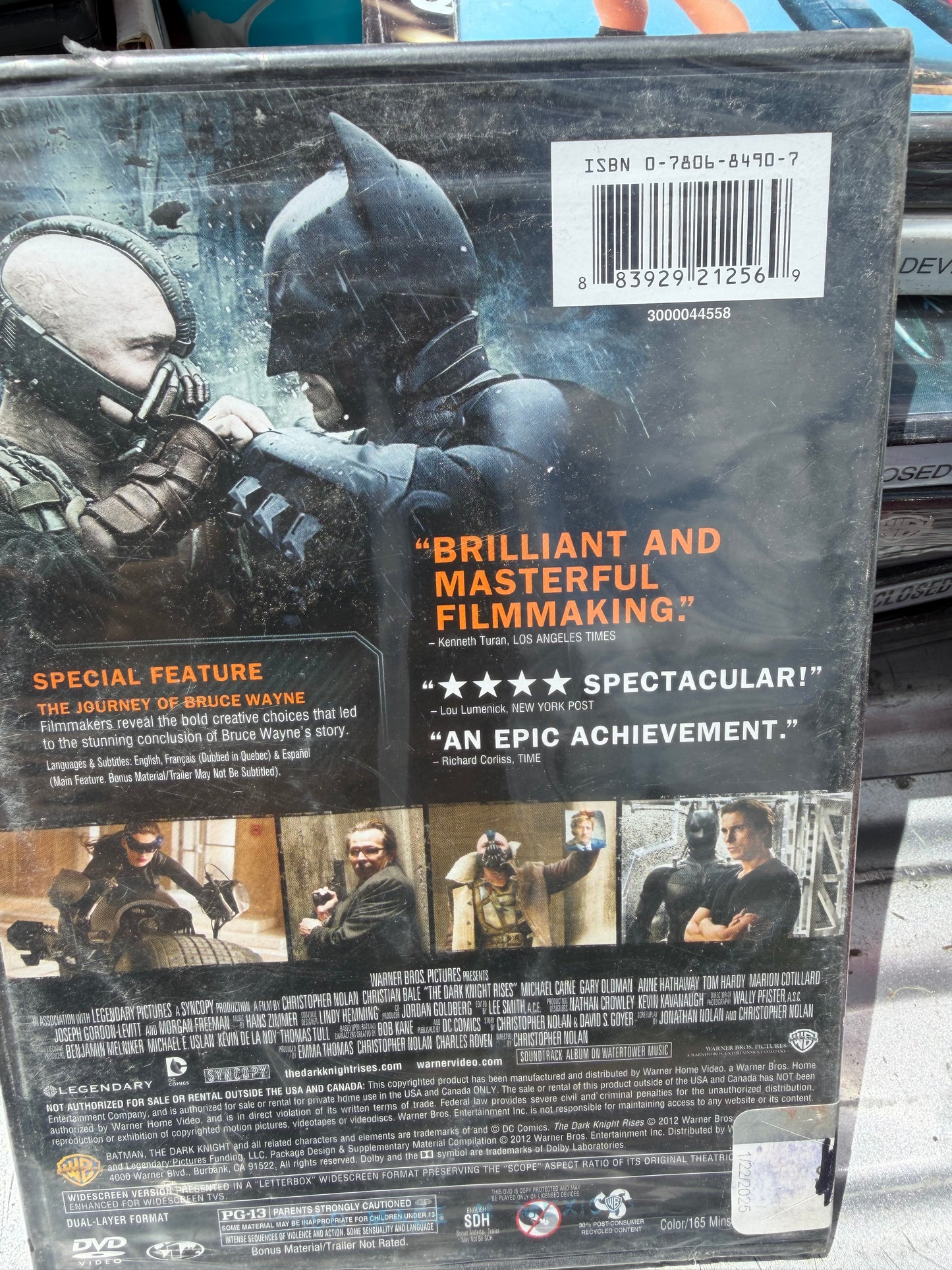 The Dark Night Rises Batman DVD movie new sealed…