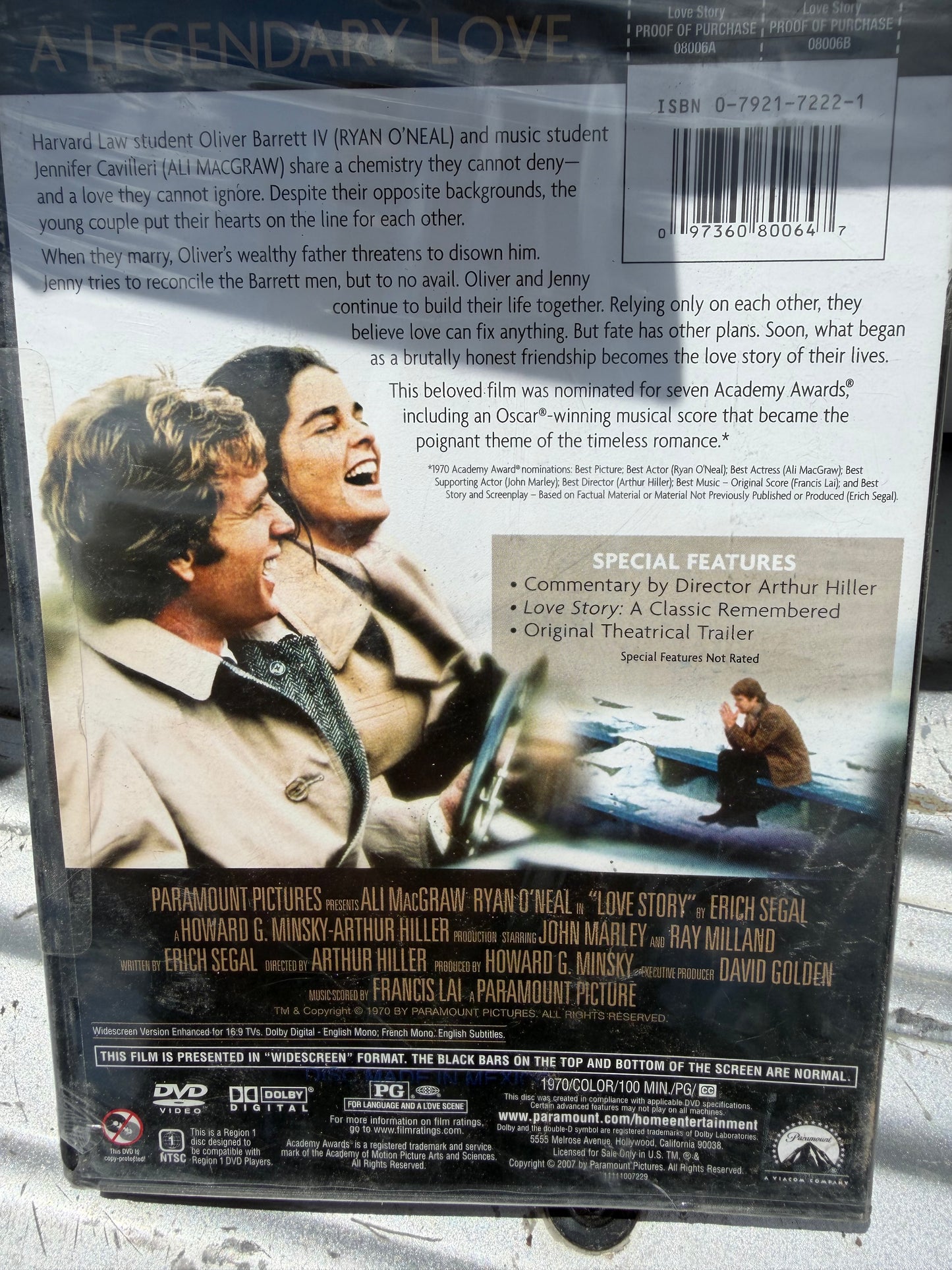 Love story DVD movie new sealed. Rated pg 13. With Ryan O-Neal …