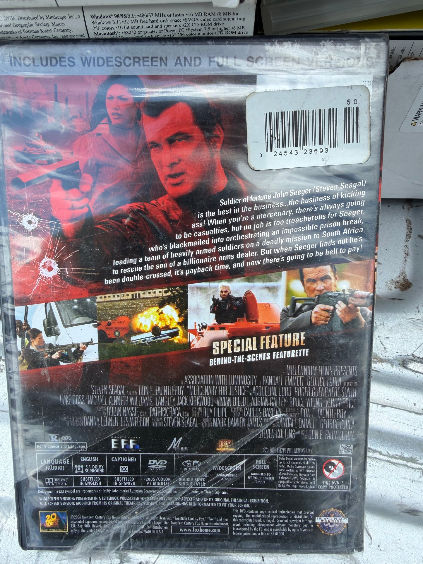 Mercenary It’s time to fight again with Steven Sigal rated R new DVD movie….