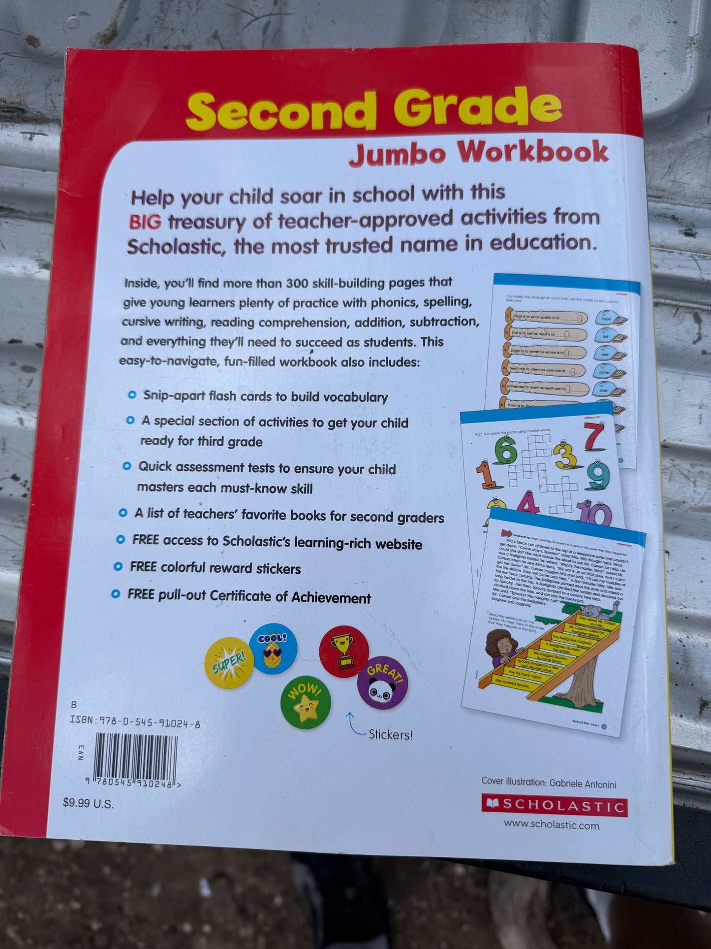 Scholastic work book for 2 graders jumbo book full of fun learning…