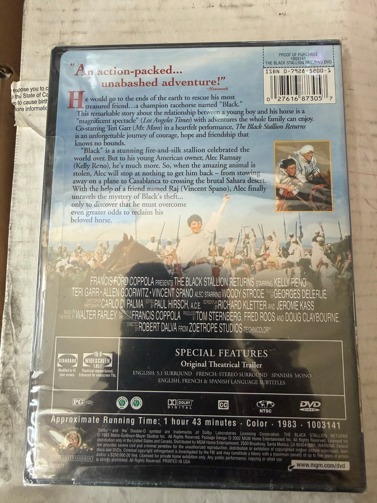 The Black Stallion Returns dvd movie  new …