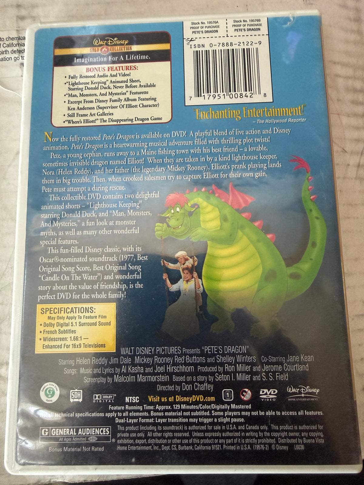 Pete’s Dragon Walt Disney classic Musical and animated used…