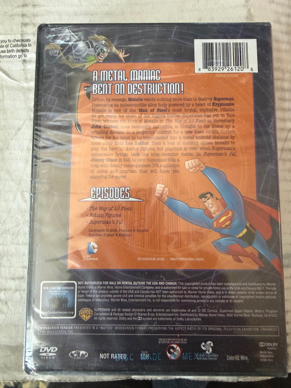 Superman and Supervillains cartoon DVD movie new …