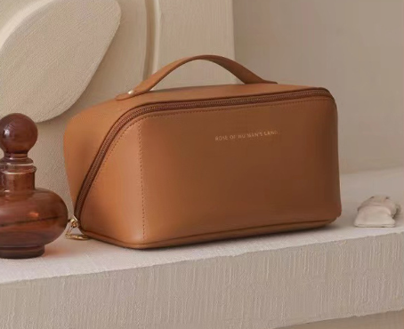All-in-1 Travel Makeup Bag Case Multi-compartment PU Leather NEW
