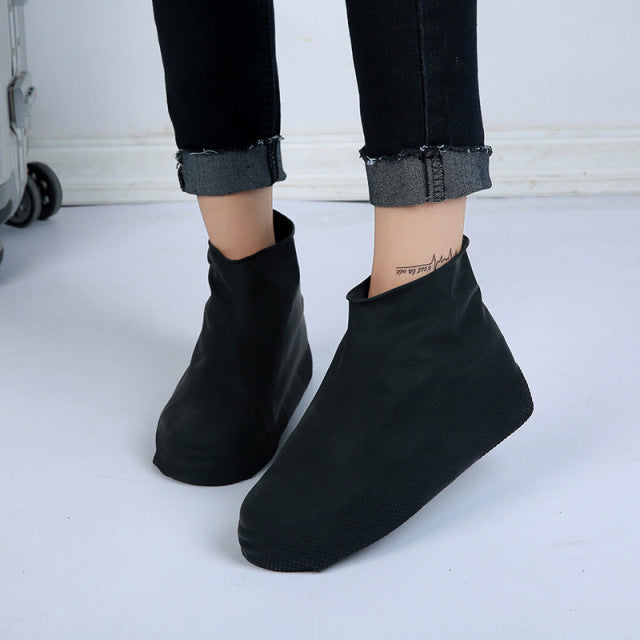 Waterproof Rubber Shoe Boot Cover Silicon Stay Dry Clean Many Colors NEW