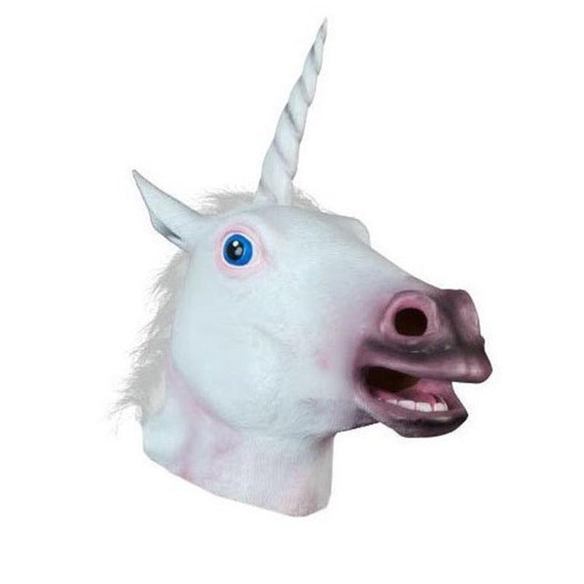 Animal Head Latex Masks: Horse, Monkey, Dog, Unicorn, Sheep, Pokemon, Lizard, Alien Halloween Cosplay NEW
