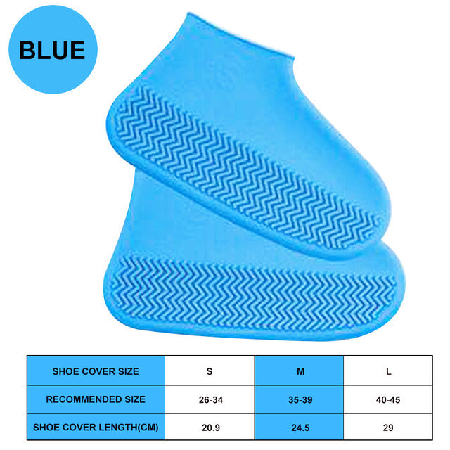 Waterproof Rubber Shoe Boot Cover Silicon Stay Dry Clean Many Colors NEW
