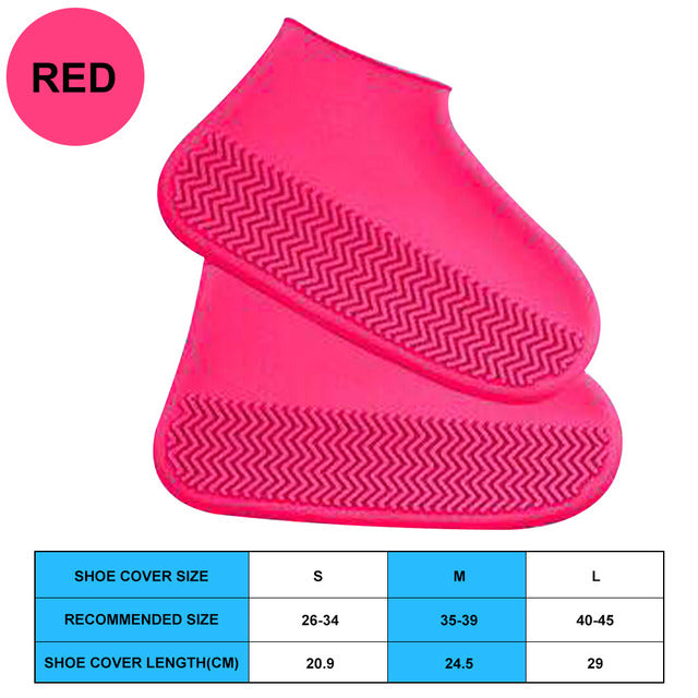 Waterproof Rubber Shoe Boot Cover Silicon Stay Dry Clean Many Colors NEW