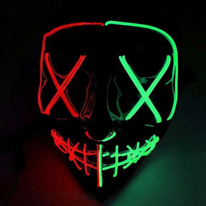LED Illuminated Purge Mask 3 Light Modes Halloween Accessory Cosplay NEW