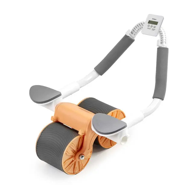 Portable Dual-wheel Ab Roller Exercise Wheel Silence Abdominal Flat Stomach AMB