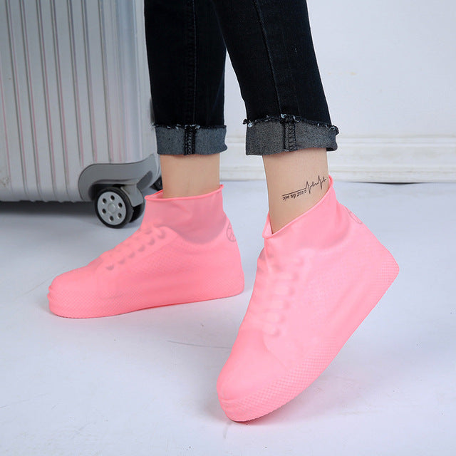 Waterproof Rubber Shoe Boot Cover Silicon Stay Dry Clean Many Colors NEW