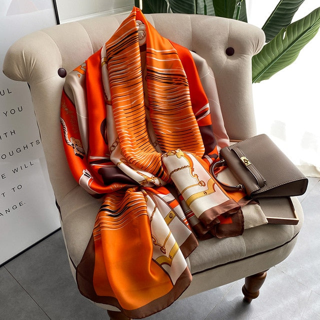 Luxury Polyester Soft Scarf Womens Shawl Silky NEW