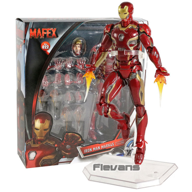 Marvel Avengers Action Figures 6": Spiderman, Thor, Ironman, Deadpool, Venom, Iron Spider by Mafex Poseable Articulating, NEW