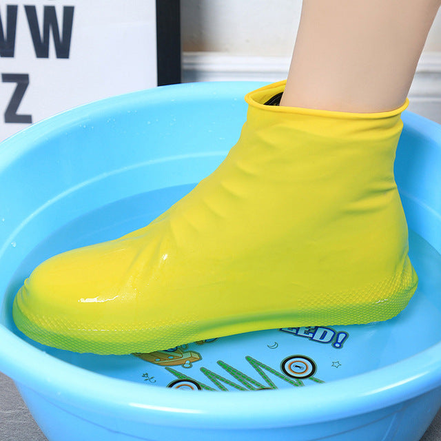 Waterproof Rubber Shoe Boot Cover Silicon Stay Dry Clean Many Colors NEW