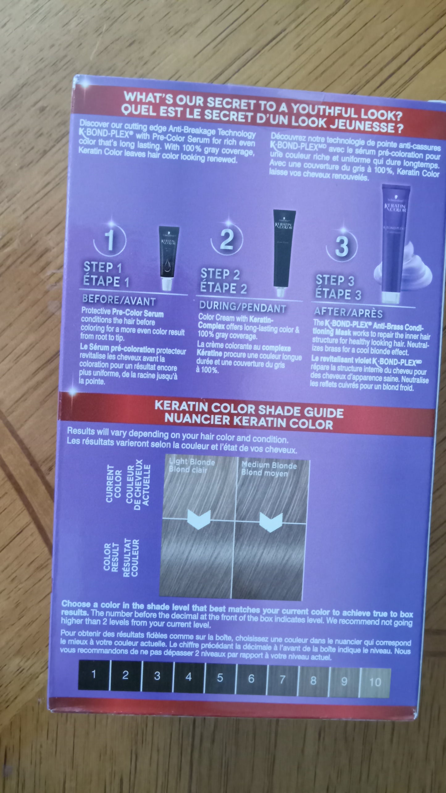 HAIR DYE Schwarzkopf Keratin Color Permanent Hair Color - 9.1 Light Ash True Blonde - NEW