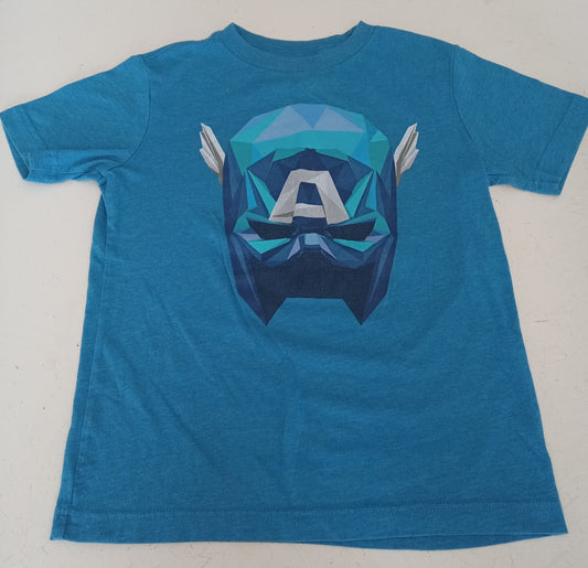 Captain America Blue Old Navy T-Shirt Youth Small/P 11-13, USED