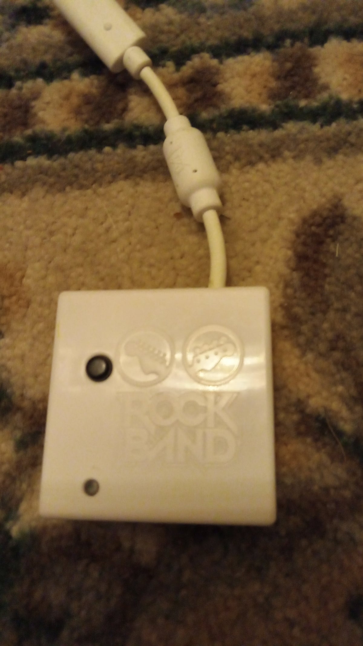 Nintendo Wii Rock Band Accessory Lot - Track Pack Vol 2 Game, Wireless Drum Dongle Receiver & USB Guitar Hub Adapter