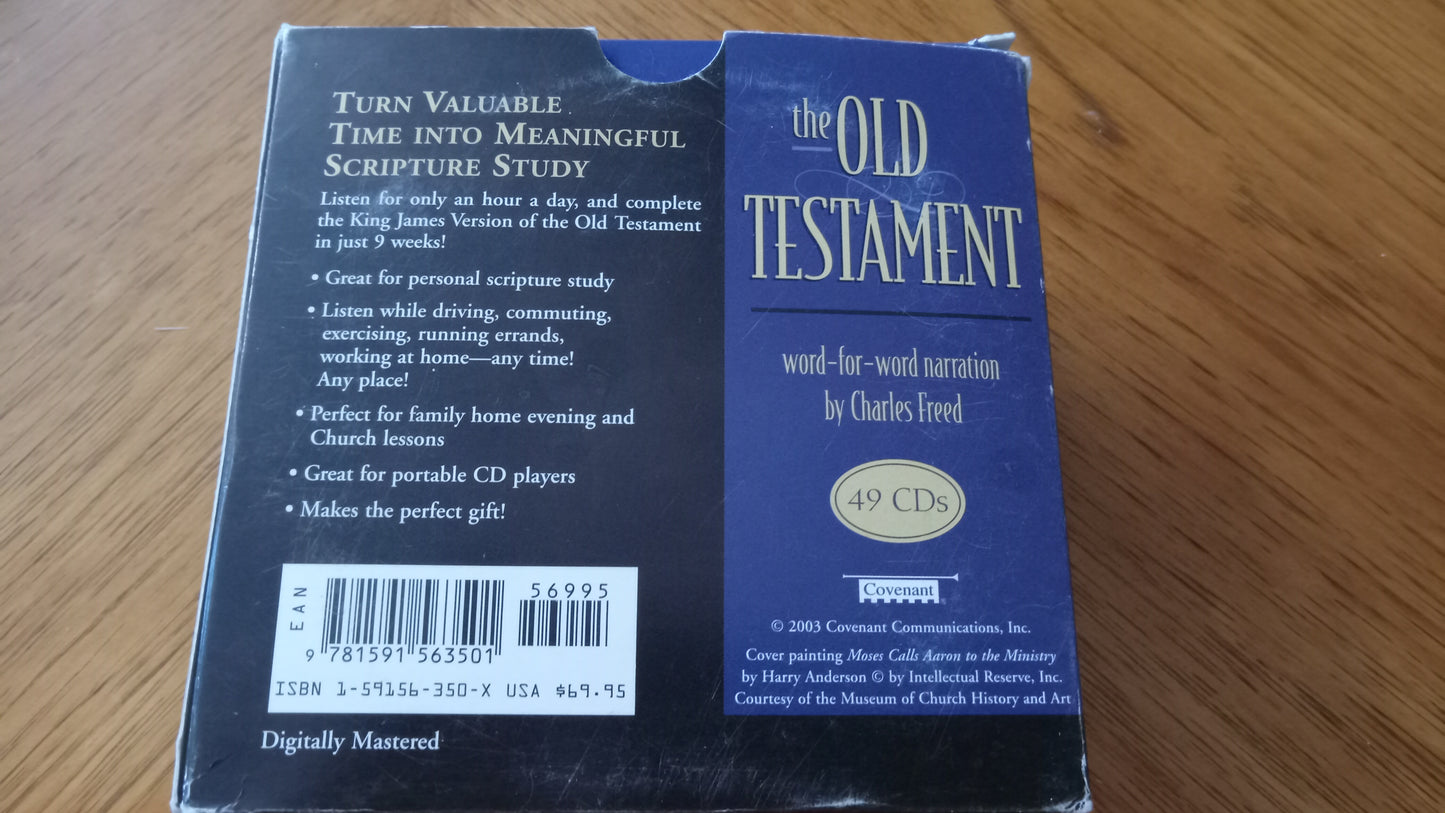 AUDIO BOOK Old Testament Word-for-Word Bible 49 CDs Box Set Narrated by Charles Freed KJV