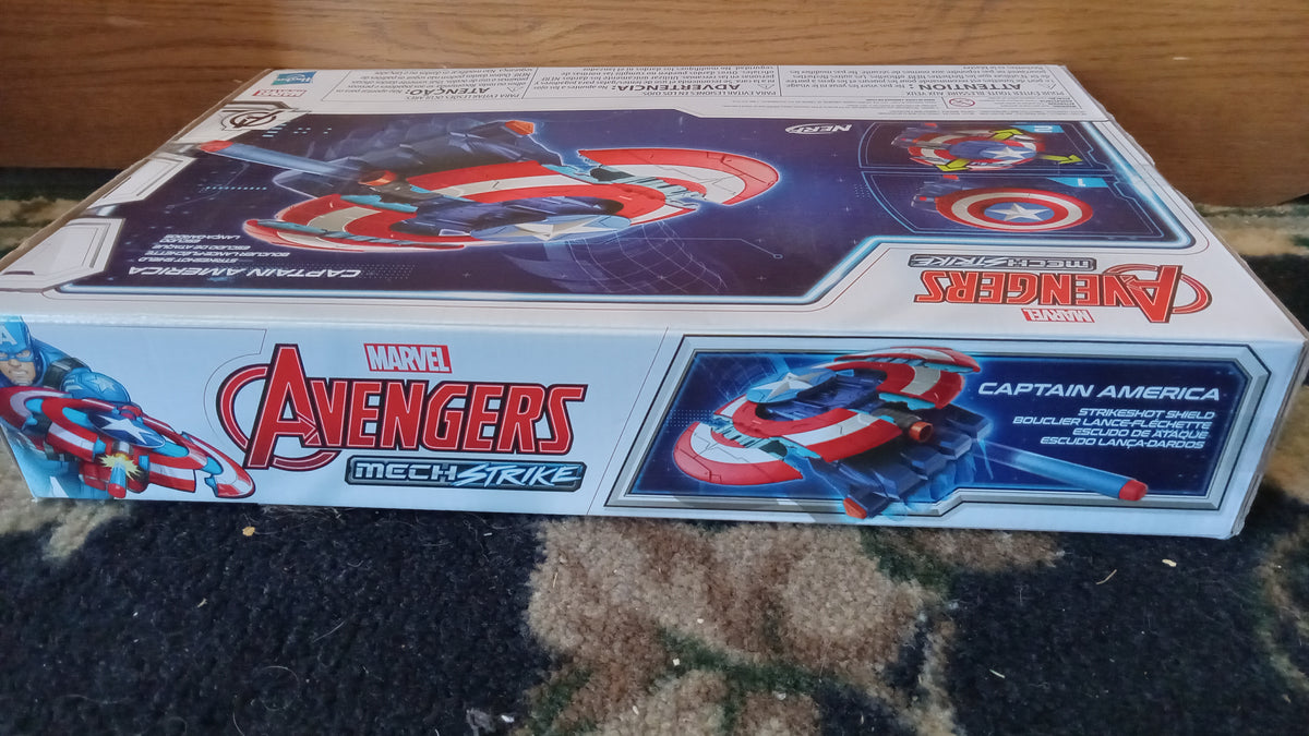 NERF Marvel Avengers Mech Strike Captain America Strikeshot Shield Roleplay Toy