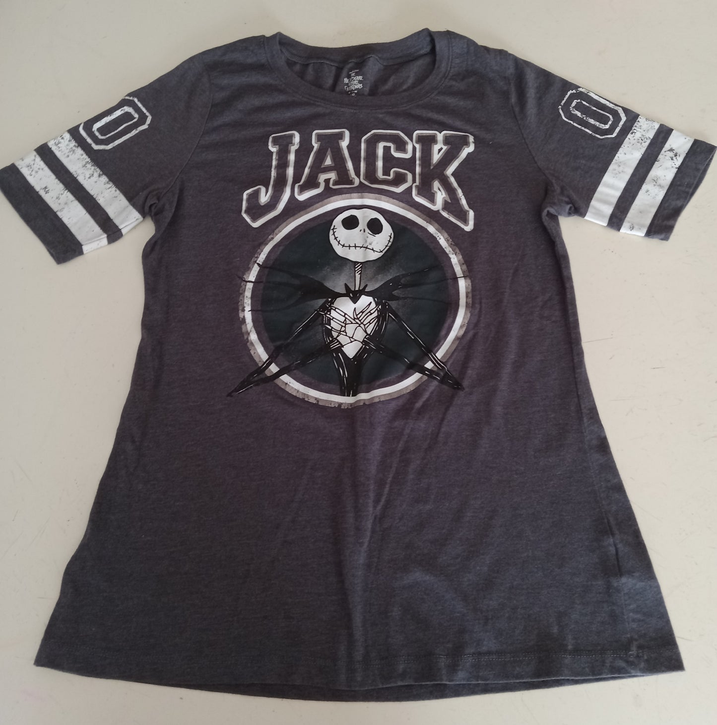 Jack Skellington Nightmare Before Christmas T-Shirt L (11-13) Junior, LIKE NEW