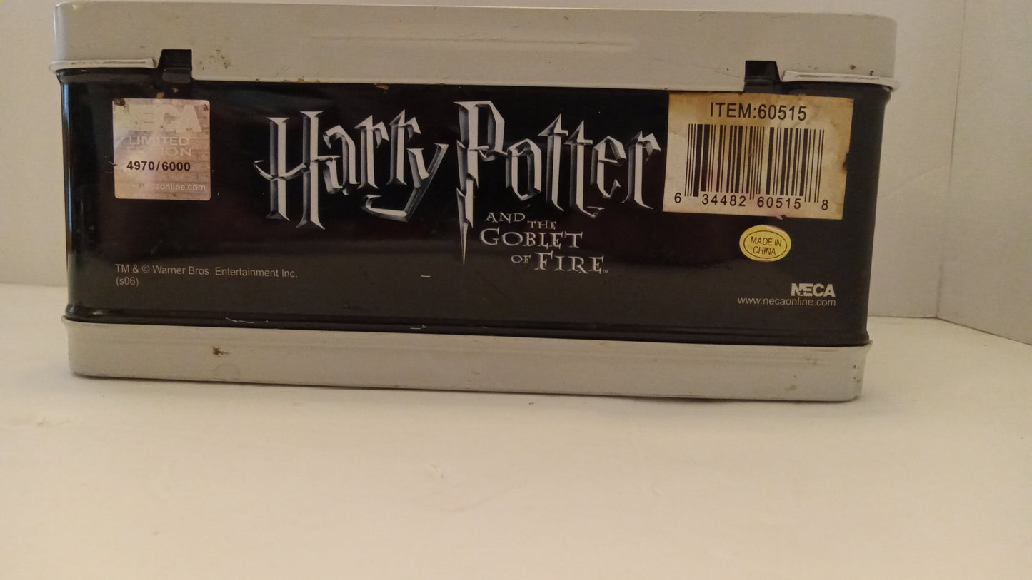 LUNCH BOX Vintage NECA Harry Potter and the Goblet of Fire Metal + Thermos Set USED