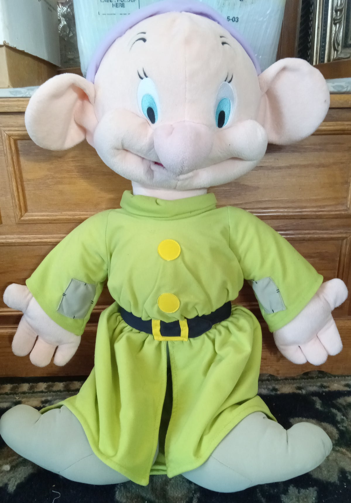 Vintage Disney Dopey Jumbo Plush 29" – Snow White and the Seven Dwarfs Stuffed Toy