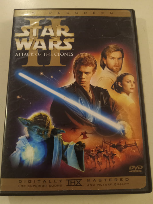 DVD: Star Wars 2, Attack OF The Clones (2002, Widescreen, Rated PG) Samuel L Jackson USED