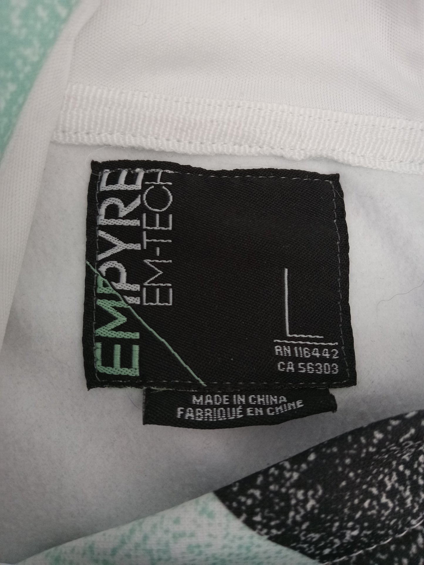 Empyre Empire EM-Tech Large Women's Hoodie Lime Green/Teal/White/Black, USED