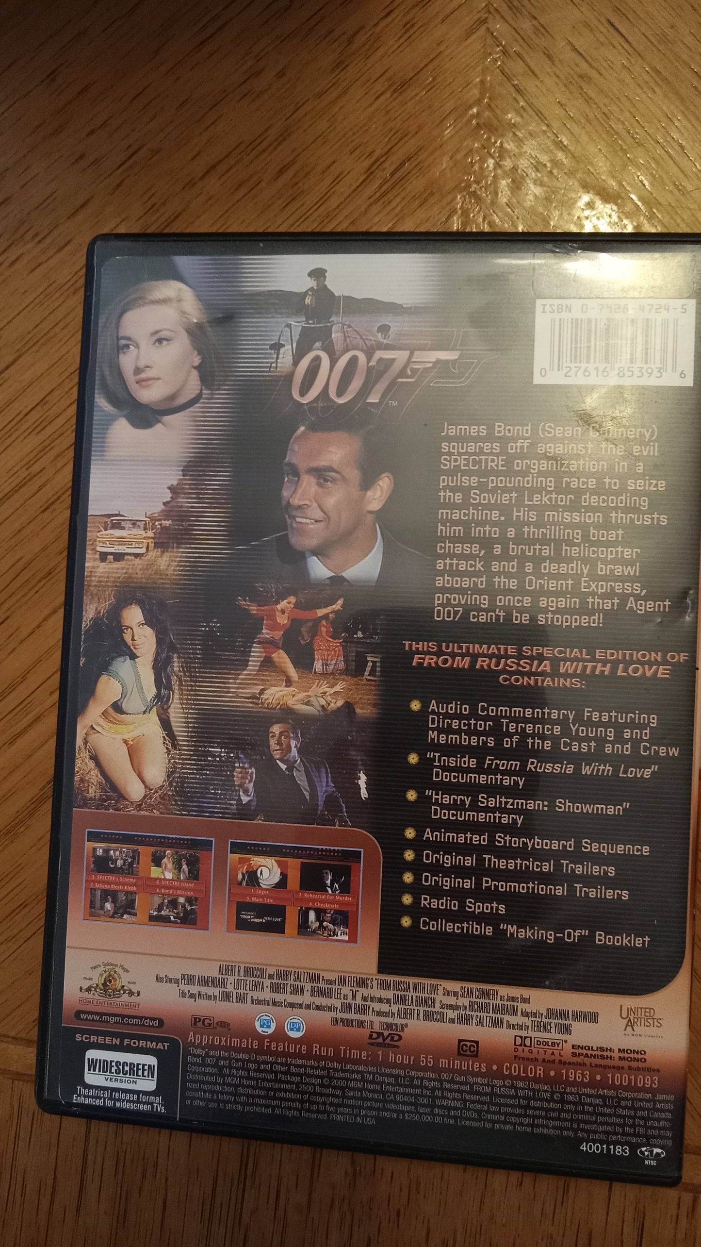DVD From Russia With Love James Bond 007 Special Edition Widescreen Rated PG NEW/USED