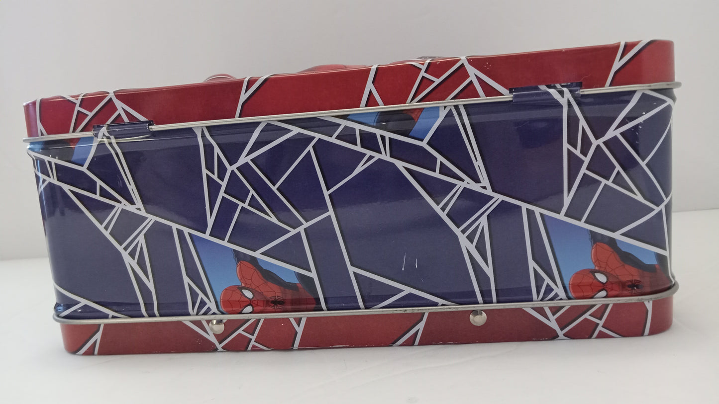LUNCH BOX Marvel Ultimate Spider-Man "Go Spidey!" Metal Tin USED